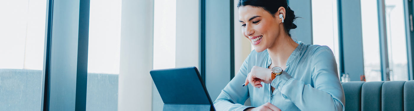 User at a computer